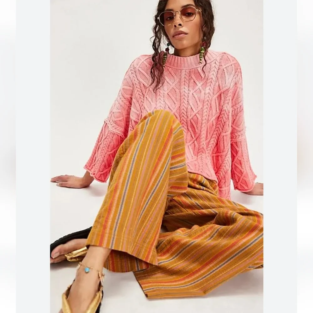New Free People Washed Ashore Sweater Chelsea Pacifica.‎
